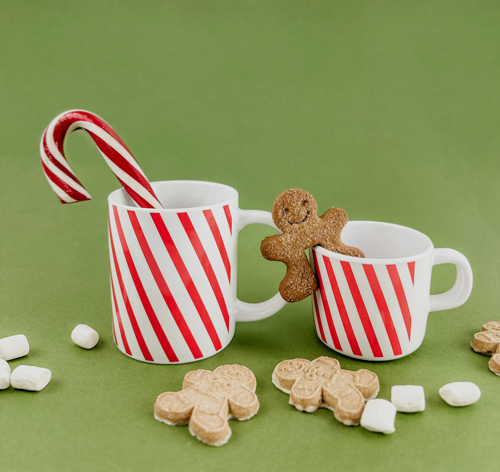 Peppermint Candy Pattern Ceramic Mug Set of 2