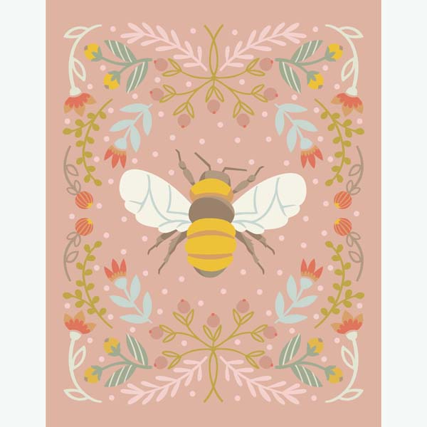 Bee in pink