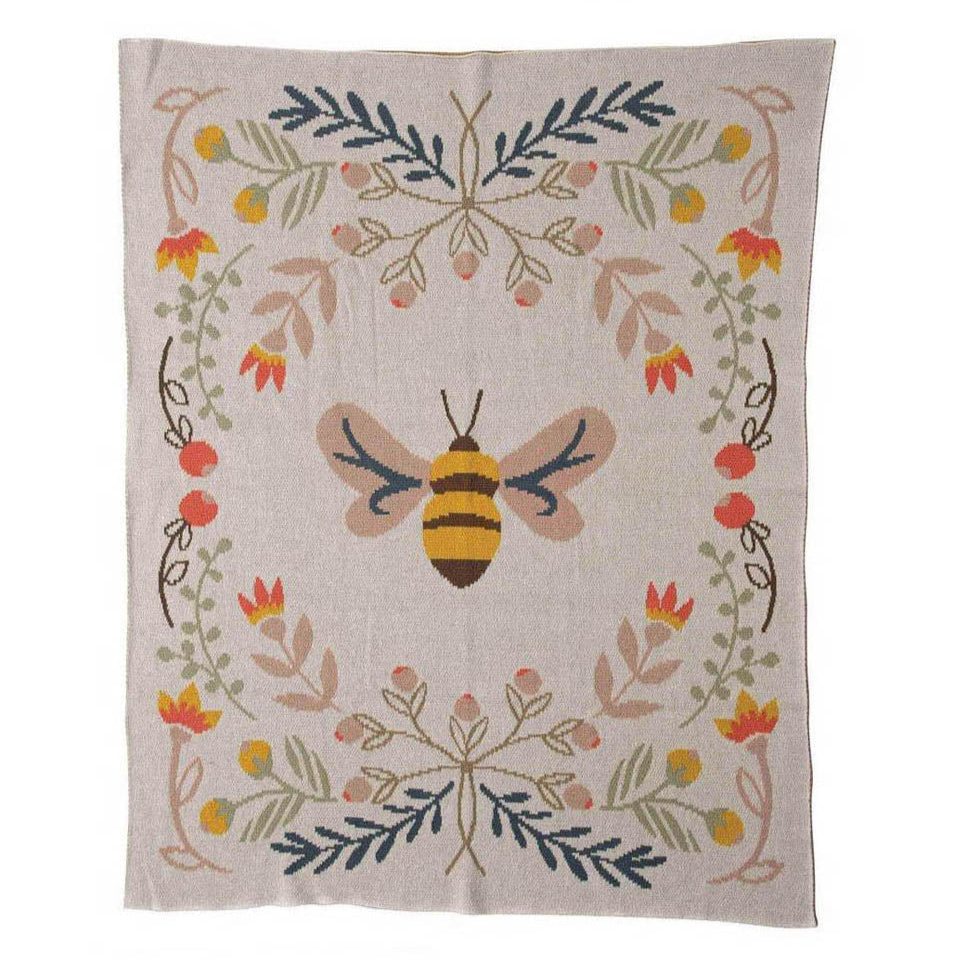 Helmsie x Creative Co-Op Knit Bee Blanket