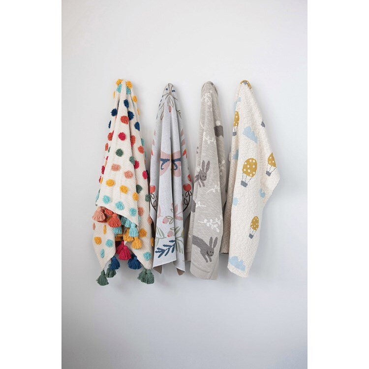Helmsie x Creative Co-Op Knit Bunny Blanket