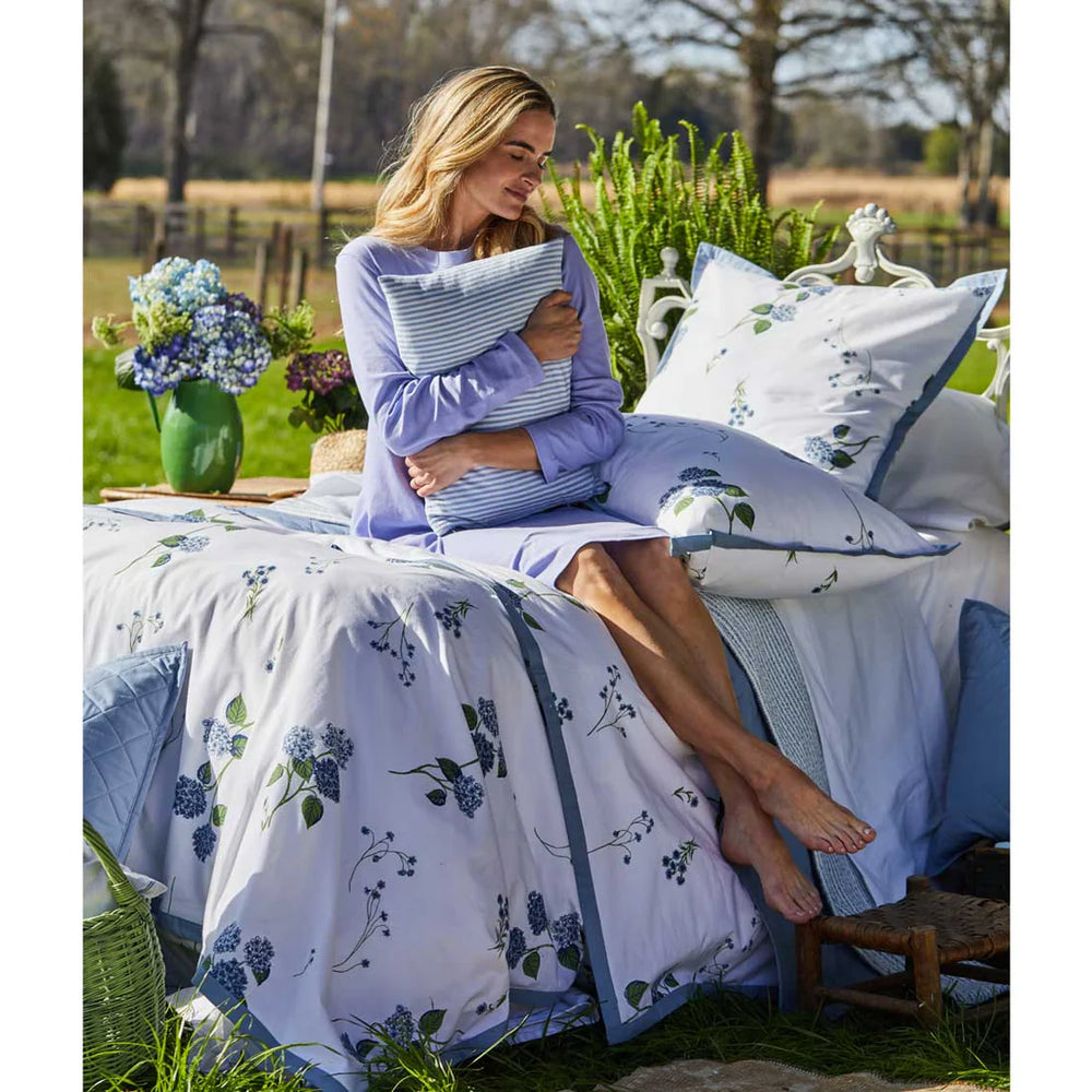 Red Land Cotton & Helmsie Hydrangea Print Bedding Collection