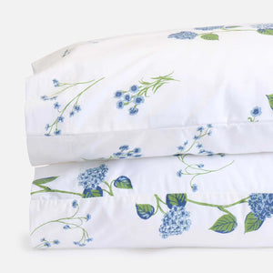 Red Land Cotton & Helmsie Hydrangea Print Bedding Collection