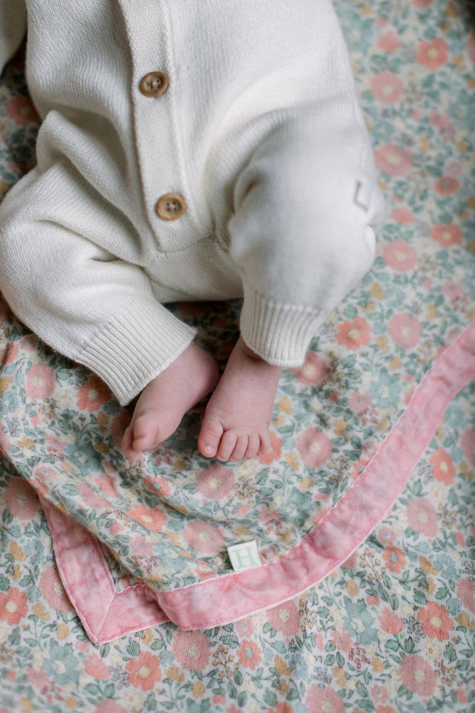 Lucie Floral Cotton Muslin Blanket