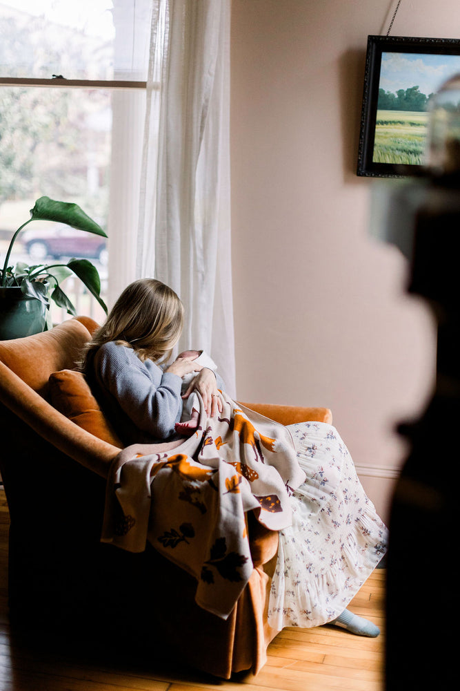 Leaping Fox Knit Blanket