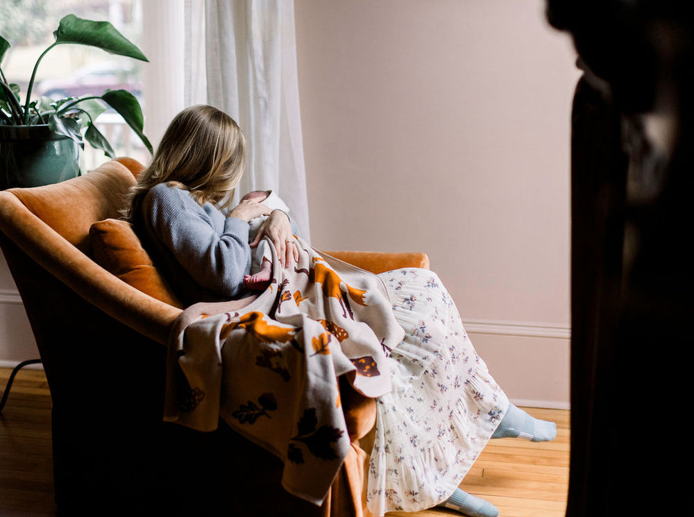 Leaping Fox Knit Blanket