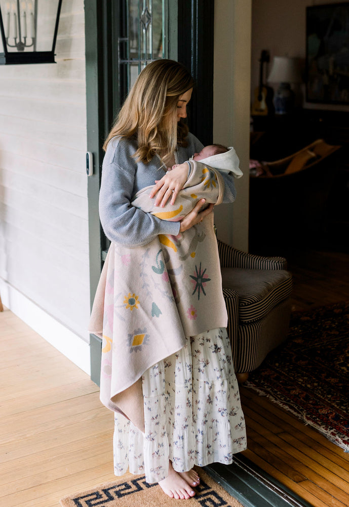 Sun Bunny Cotton Knit Blanket