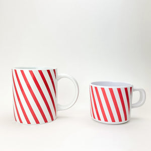 Two of a Kind Peppermint Stripe Mug Set