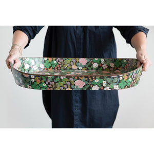 
                
                    Load image into Gallery viewer, Helmsie x Creative Co-Op Metal Floral Tray
                
            