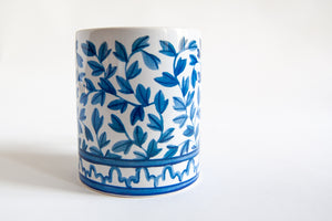 Blue and White Ceramic Mug