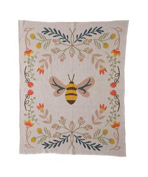 
                
                    Load image into Gallery viewer, Helmsie x Creative Co-Op Knit Bee Blanket
                
            